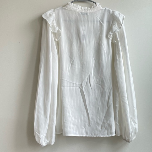 Papaya Ruffles long sleeves bow tie blouse - Picture 9 of 12